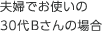 夫婦でお使いの30代Bさんの場合