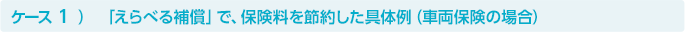 ケース1）保険料を安く抑えたい場合