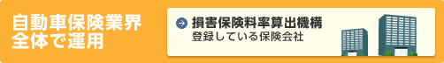 自動車保険業界全体で運用 損害保険料率算出機構登録している保険会社